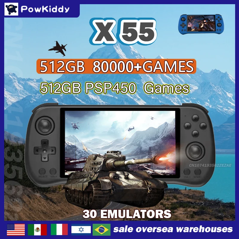 Retro Gaming Best Console - 80000Games 512 グラム POWKIDDY X55 5.5