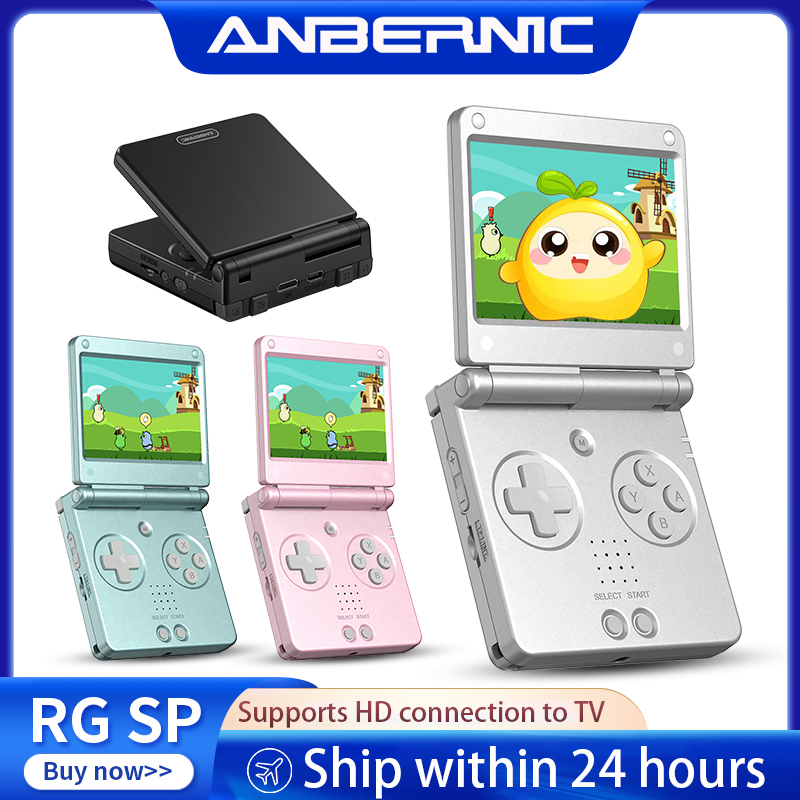 Retro Gaming Best Console - Anbernic RGSPフリップレトロハンドヘルドゲームコンソール Linux 64ビット 3300mAh ポータブルゲームプレーヤー