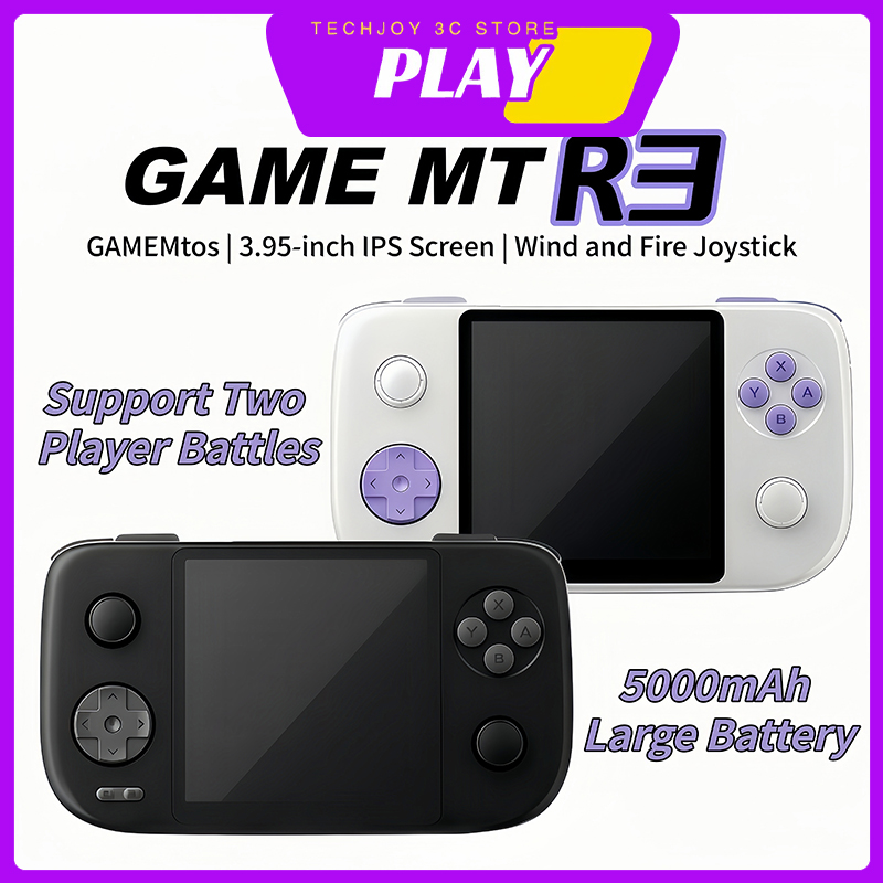 Retro Gaming Handheld 2026 - 2026年最新ゲーム MT R3 3.95インチIPS 5000mAh デュアルプレイヤー対応