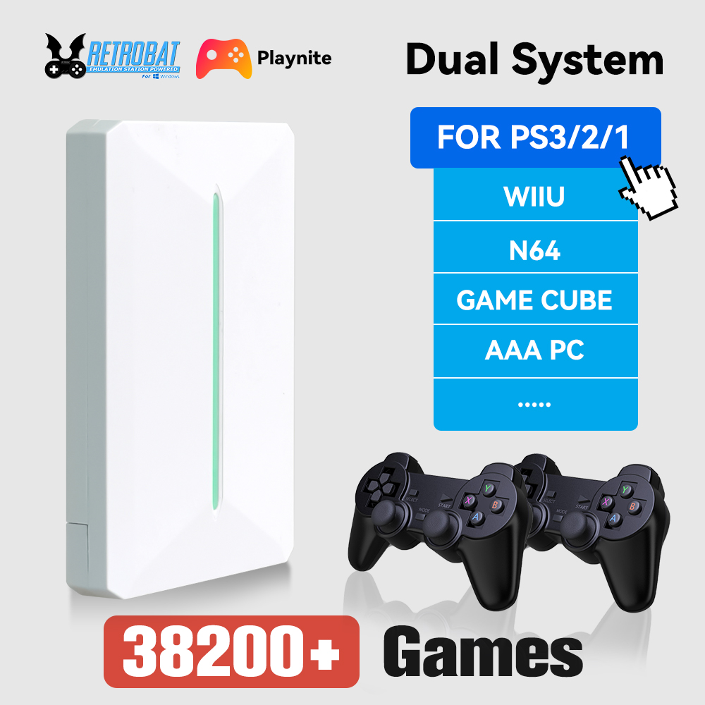 Retro Gaming Emulator Pc - Retrobat & playnite-レトロゲーム用のゲームコンソール,レトロゲーム,ゲーム用,hdd 38200 aaa,ps3,ps2,スイッチ,dc,wii,nes,mameエミュレーター