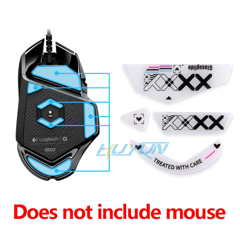 Logitech Mouse G502 - 強化ガラスフットパッドは、Logitech G502/G502 Hero有線マウスの耐摩耗性と滑らかなフットパッドに適しています。