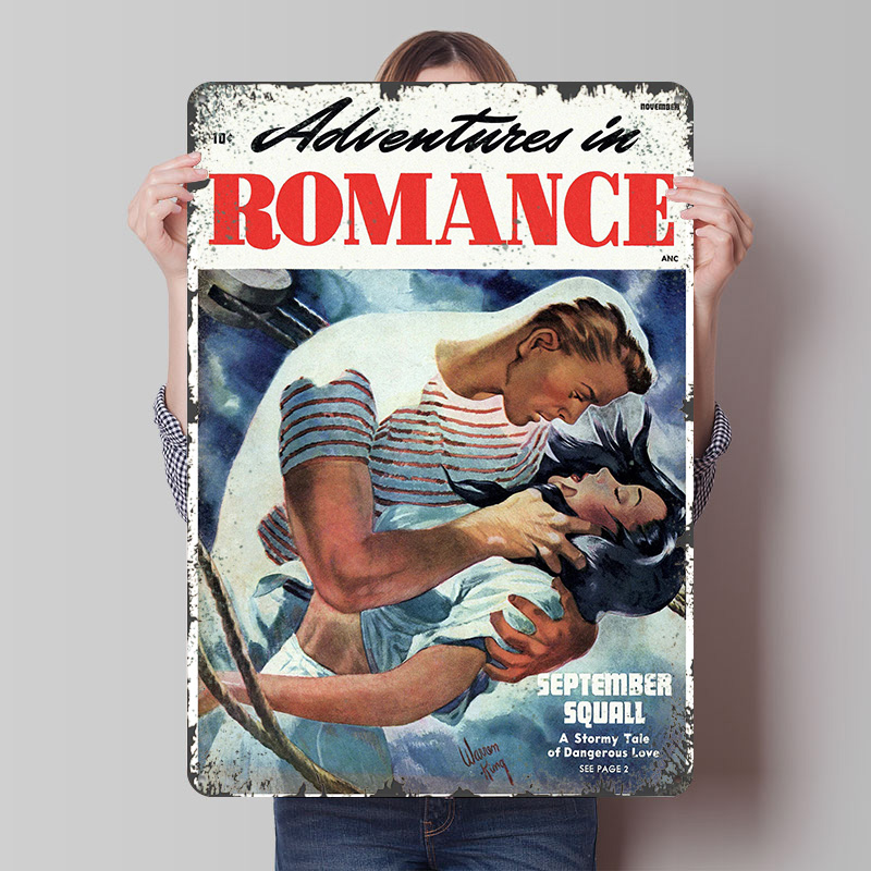 ADVENTURES IN ROMANCE ブリキポスター  - Retro Gaming At のレビューと価格