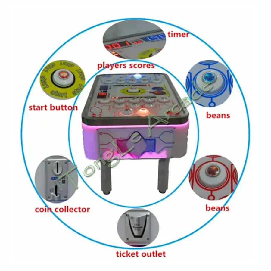 いたずら豆DIYキット、コイン式アミューズメント機器、ヒット - Arcade Button Kit のレビューと価格