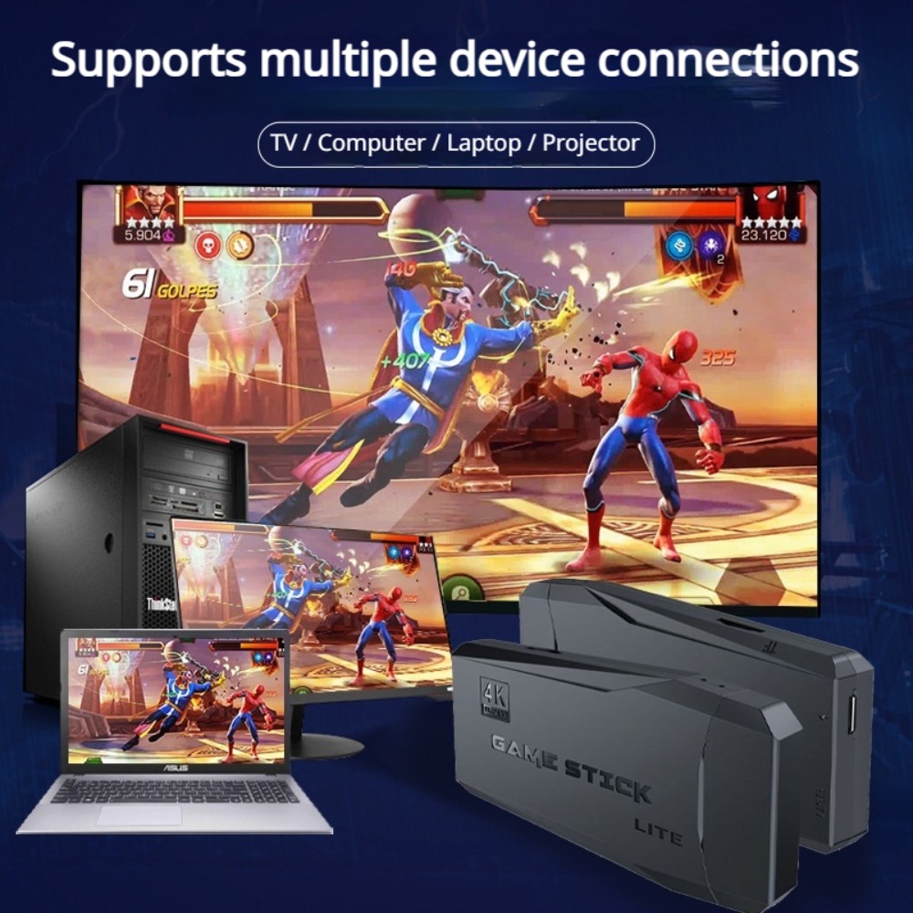 ポータブル4Kレトロゲームスティックコンソール、ワイヤレスコ - Retro Gaming Best Console のレビューと価格