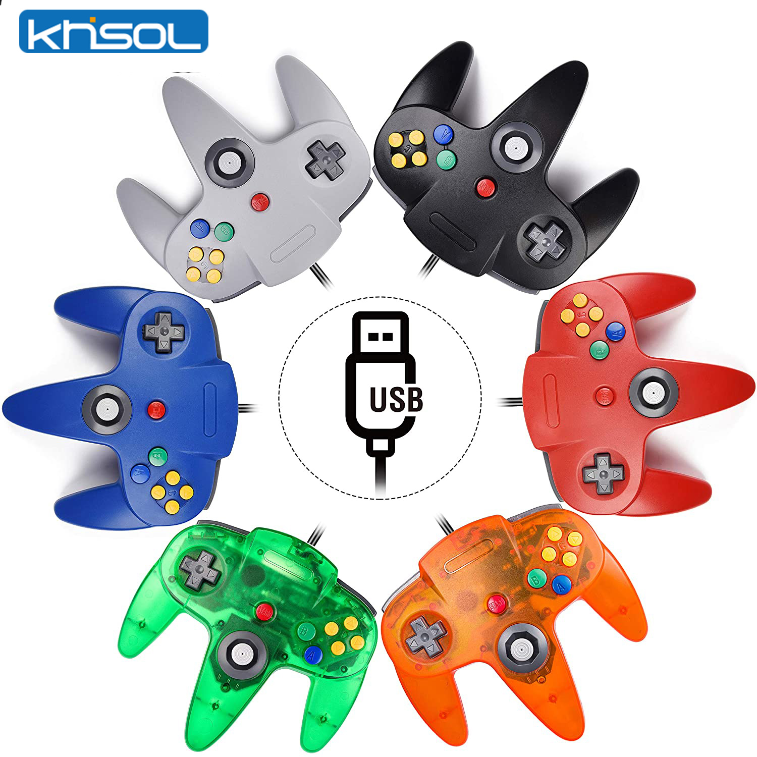 N64 コントローラクラシック USB 有線リモートゲームパ - Retro Gaming Best Console のレビューと価格