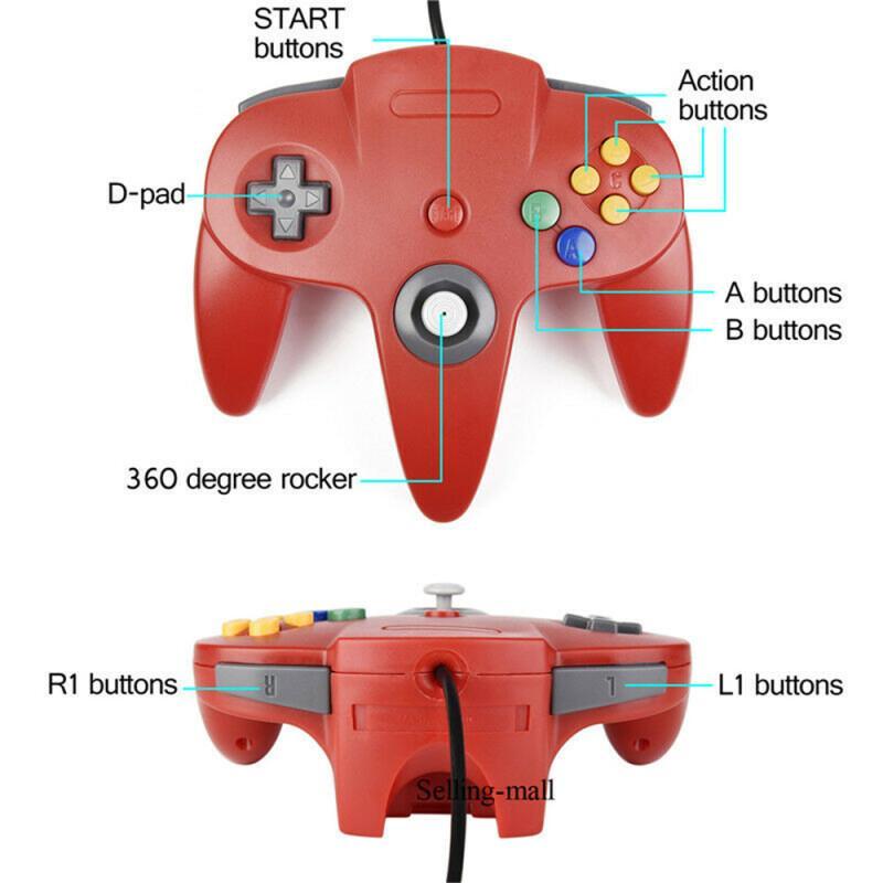 N64 コントローラクラシック USB 有線リモートゲームパ - Retro Gaming Best Console のレビューと価格