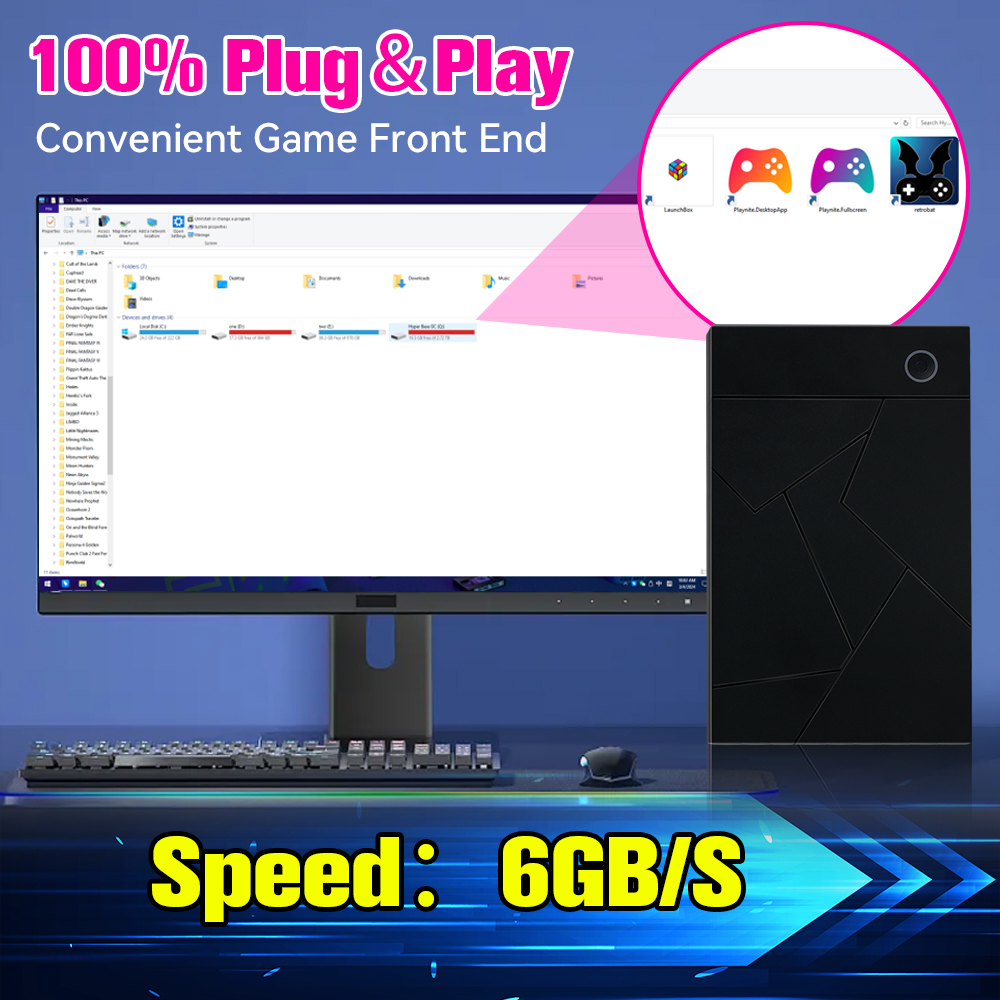 17000を超えるレトロなエミュレーションを備えたHDDハー - Retro Gaming Emulator Pc のレビューと価格
